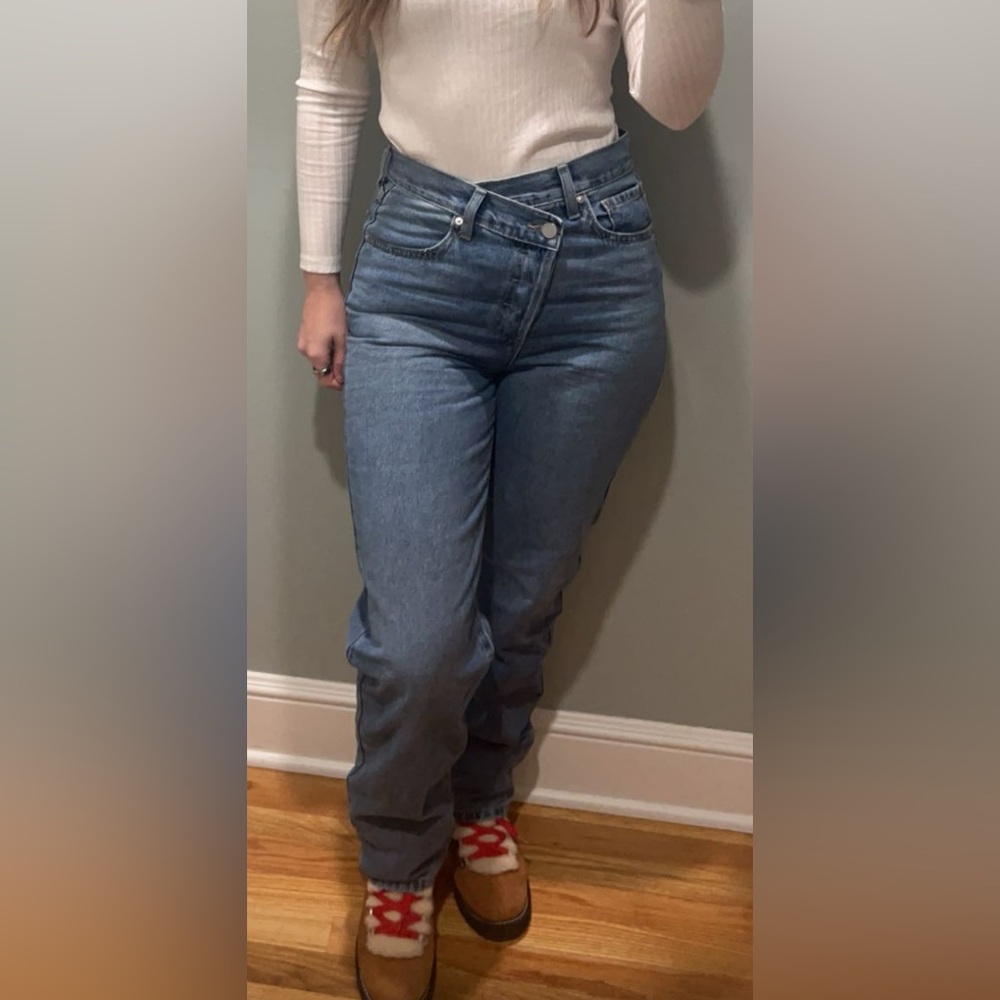 Worn once. Just Black Blue Straight Leg Jeans